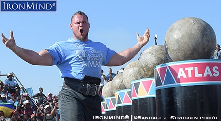 Martins Licis (aka Marty D. Licis) rocked at World’s Strongest Man earlier this year, and he’s on roll, ready to make strongman history at the Los Angeles FitExpo. IronMind® | ©Randall J. Strossen photo