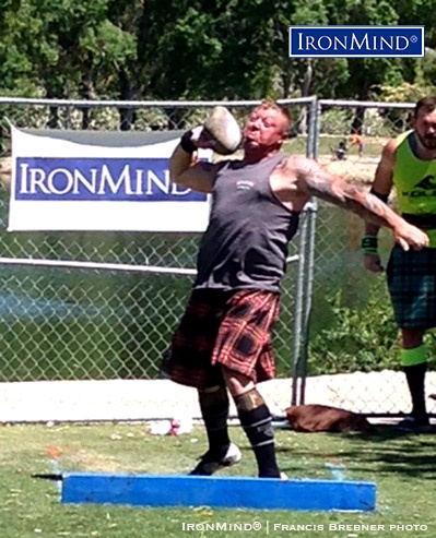 John Anthony turned in another strong performance, as he won the A-division Las Vegas Highland Games heavy events competition. IronMind® | Photo courtesy of Francis Brebner