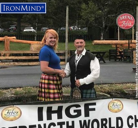 Kikki Berli-Johmsen—whose experience in strength sports includes both competing in strongwoman and reporting on strongman—will be representing Norway for the International Highland Games Federation (IHGF). IronMind® | Magnus Harjapaa photo
