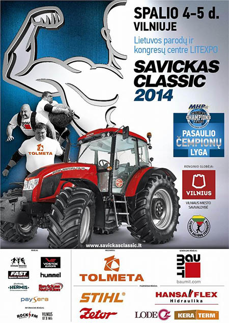 The 2014 edition of the Savickas Classic will be the lucky 13th stage of the MHP Strongman Champions league. IronMind® | Image courtesy of SCL/Zydrunas Savickas