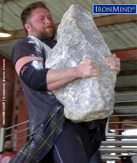 Casey Garrison won the IHGF Stones of Strength qualifier, positioning himself for a possible slot at the IHGF Stones of Strength World Championships later this year. IronMind® | ©Jessica Smith photo