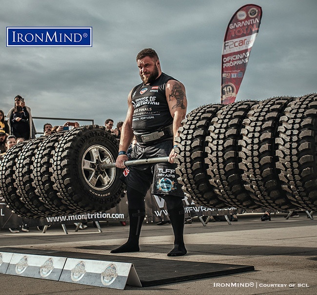 Aivars Smaukstelis (Latvia) won the 2019 MLO Strongman Champions League World Championship in Porto, Portugal. IronMind® | Photo courtesy of SCL
