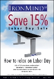 How to Relax on Labor Day: Save 15% at IronMind!