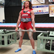 Aneta Florczyk on the Cage Deadlift, one of the events she won on her way to the overall victory at the London Invitational Strongwoman contest. IronMind® | Photo courtesy of Colin Anderson.