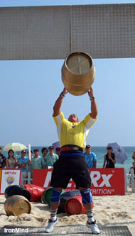 Arild Haugen launches another barrel at World's Strongest Man today - his phenomenal performance on this event left even World's Strongest Man veterans at a near loss for words. IronMind®