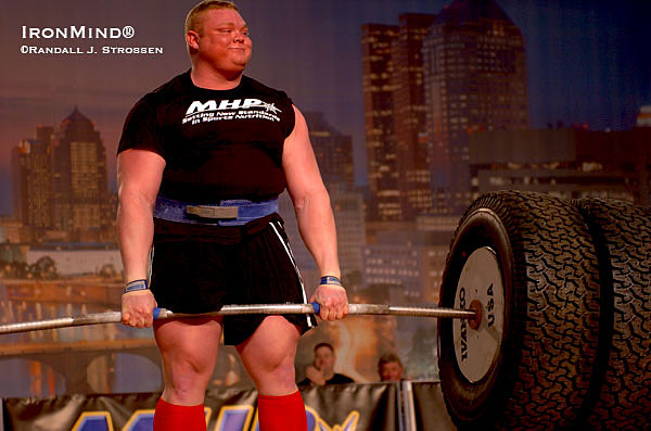 Were Gemma Magnusson’s ‘Deadlift Pancakes’ the secret behind Benedict’s 500-kg Hummer Tire Deadlift at the Arnold?  IronMind® | Randall J. Strossen photo.