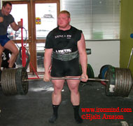 Benedikt Magnusson pulled this 426-kg deadlift in his Friday workout. IronMind® | Photo courtesy of Hjalti Arnason.