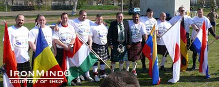 Here’s the lineup of competitors for the 2014 IHGF Budapest Highland Games Championships.  IronMind® | Courtesy of IHGF