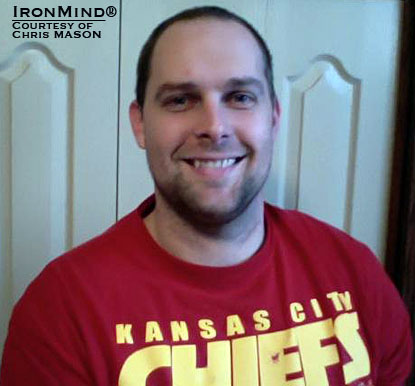 Who’s a Kansas City Chiefs fan?  Meet Chris Mason—just certified on the Red Nail.  IronMind® | Courtesy of Chris Mason.