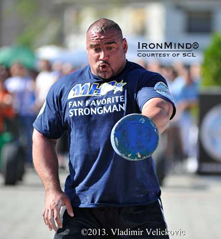 Ervin Katona will be center stage at the MHP Strongman Champions League competition in Serbia this weekend.  Image ©Vladimir Velickovic.  IronMind® | Courtesy of SCL