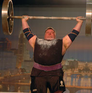 Former bodybuilder Glenn Ross (Ireland), who is entered in both of these World Strongman Cup events, made a big splash in his inaugural appearance at the Arnold Strongman contest earlier this year. IronMind® | Randall J. Strossen, Ph.D. photo.