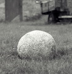 A stone that isn't just a stone: The Inver Stone at rest (Inver, Scotland). IronMind® | Randall J. Strossen, Ph.D. photo.
