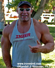 Making everyone else look bad and creating shade at the same time: Jon Andersen's traps, shoulders, lats and arms can cast quite a shadow. IronMind® | Randall J. Strossen, Ph.D. photo.