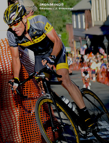 Lance Armstrong was unbeatable in Nevada City, an idyllic California Gold Rush town that among other distinctions is home to IronMind®’s world headquarters.  IronMind® | Randall J. Strossen photo.