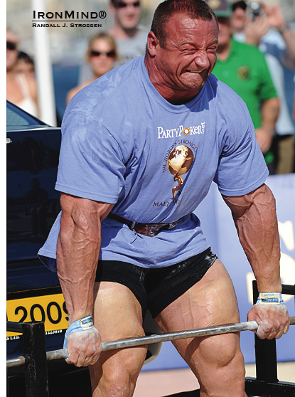 If you’re the next Mariusz Pudzianowski and only need a chance to prove, you can strut your stuff in London on March 19 - 20, and if you are the real deal you will be on your way to World’s Strongest Man 2011.  IronMind® | Randall J. Strossen photo.