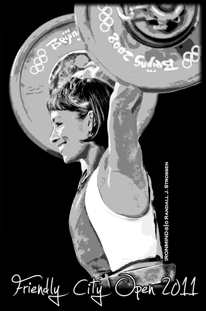 Melanie Roach (USA) has a lot to smile about: she went six for six at the 2008 Olympics, for a highly respectable sixth place finish in the women’s 53-kg category of weightlifting.  IronMind® | Randall J. Strossen photo.