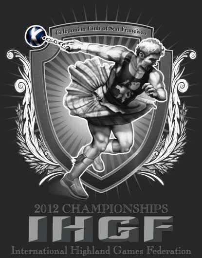 Fun with sticks and stones: seven two-man teams will be competing in Pleasanton, CA for the 2012 IHGF World Team Championships.  IronMind® | Artwork courtesy of the Caledonian Club of San Francisco.