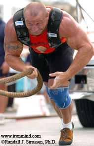 Two-time World's Strongest Man winner Mariusz Pudzianowski will be one of the favorites in this year's event. Pudzianowski looked formidable throughout the WSM Super Series this year, not only qualifying for WSM 2005, but also emerging as the 2005 WSM Super Series overall champion. IronMind® | Randall J. Strossen, Ph.D. photo.
