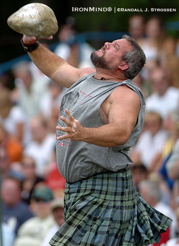 Ryan Vierra, one of the most dominant Highland Games athletes in the recent past, is qualified to compete as a master - just to give you an idea of the sort of talent a top masters’ event could include.  IronMind® | Randall J. Strossen photo.