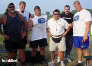 Jim Davis, Dave Ostlund, Mark Philippi, Rick Fowler, Karl Gillingham and Phil Pfister get together down by the river. IronMind® | Photo courtesy of Rick Fowler.