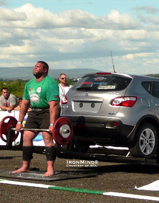 Terry Hollands won the 400-kg Car Deadlift for reps.  IronMind® | Courtesy of SCL.