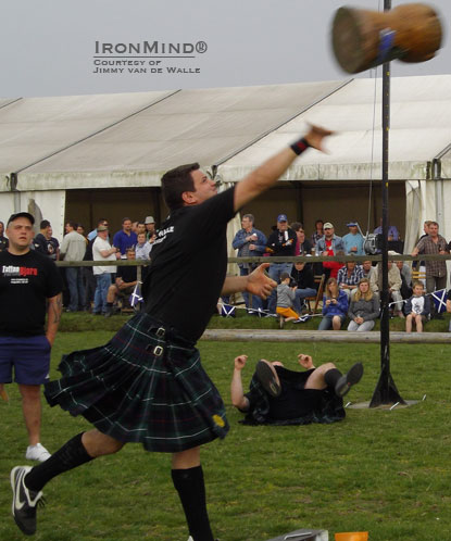 Jimmy van de Walle does the honors and if that’s the cork, does the winner get the bottle?   IronMind® | Photo courtesy of Jimmy van de Walle.