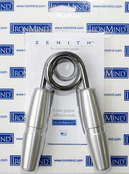 “It’s gorgeous, super smooth and very comfortable in my hand,” gushed an excited Zenith gripper user.  Recently launched by IronMind—grip central since 1988—the Zenith gripper sports a new look and a different feel for fresh results.  ©IronMind Enterprises, Inc.