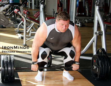 Zydrunas Savickas in his office.  IronMind® | Photo courtesy of Sandra Donskyte/Denim Bison.