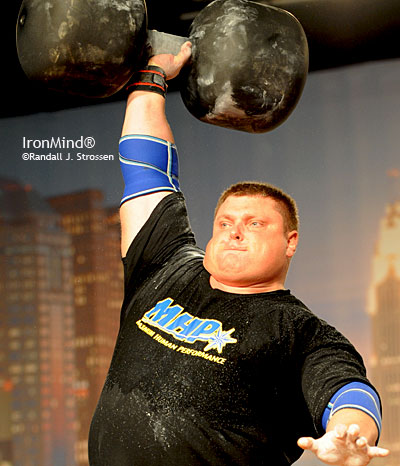 Zydrunas Savickas has had an unbreakable grip on the Arnold strongman contest, so if he sits out the 2009 competition, someone might think Santa Claus lives in Lithuania. IronMind® | Randall J. Strossen photo.