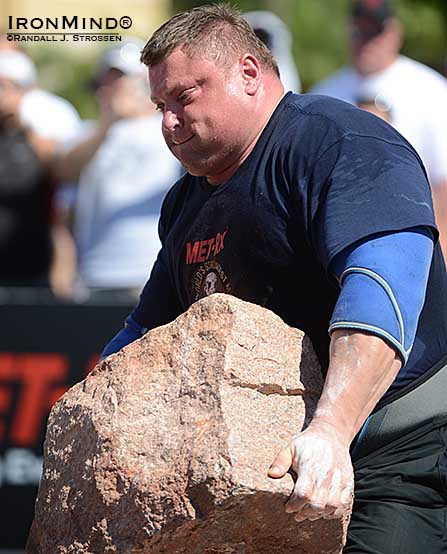 Zydrunas Savickas won the 2012 Commerce World’s Strongest Man contest and given his performance in Columbus a week ago, it sounds as if he’s ready to rock at the encore.  IronMind® | Randall J. Strossen photo